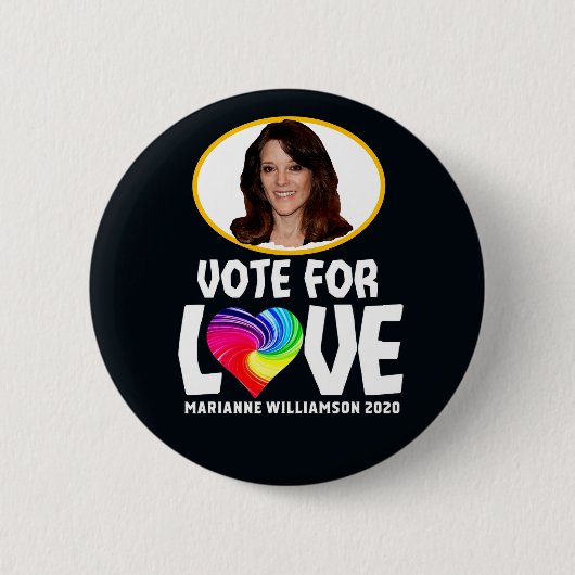 Stemming voor Marianne Williamson 2020 Ronde Button 5,7 Cm (Voorkant)