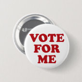 Stemming voor mij - rood ronde button 5,7 cm (Voorkant /achterkant)
