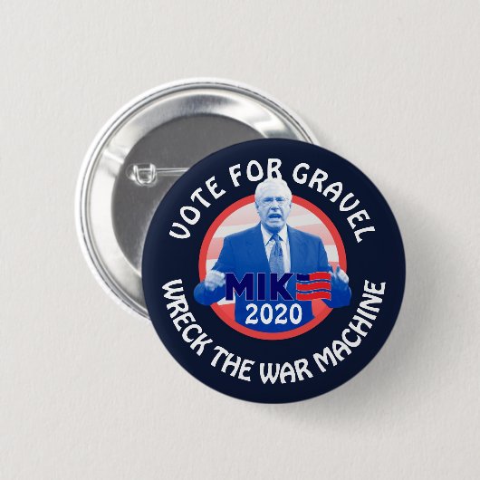 Stemming voor Mike Gravel 2020 Ronde Button 5,7 Cm (Voorkant /achterkant)
