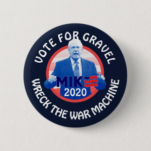 Stemming voor Mike Gravel 2020 Ronde Button 5,7 Cm