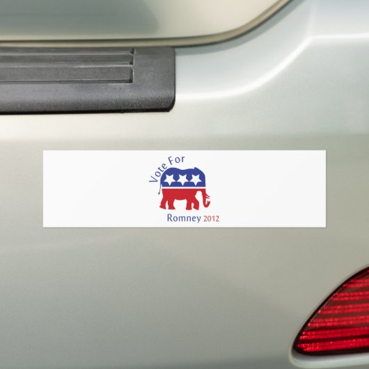 Stemming voor Mitt Romney 2012 Bumpersticker (Op auto)