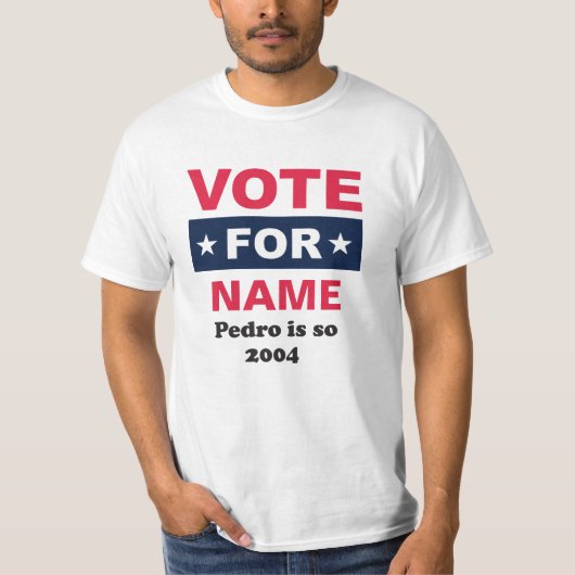 Stemming voor naam (Naam op aanvraag) T-shirt (Voorkant)