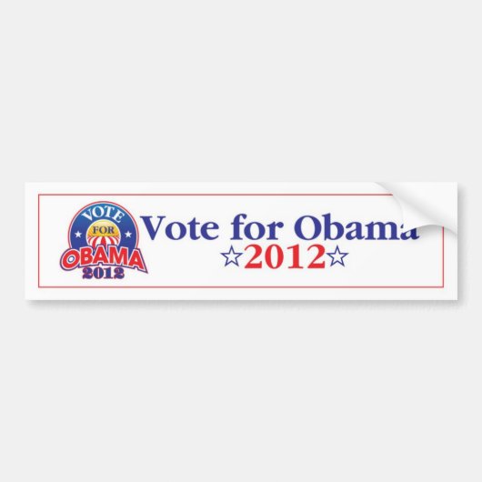 Stemming voor Obama 2012 Bumpersticker (Voorkant)