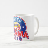 Stemming voor Obama 2012 Koffiemok (Voorkant rechts)