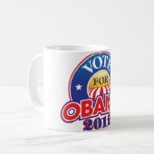 Stemming voor Obama 2012 Koffiemok (Voorkant links)