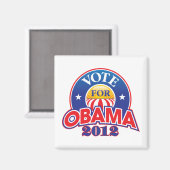 Stemming voor Obama 2012 Magneet (Voorkant / Achterkant)
