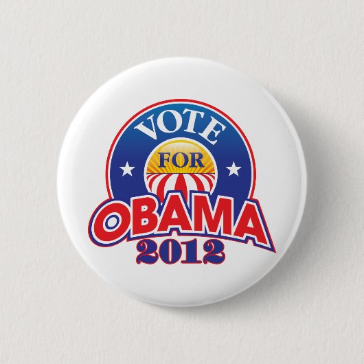 Stemming voor Obama 2012 Ronde Button 5,7 Cm (Voorkant)