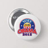 Stemming voor Obama 2012 Ronde Button 5,7 Cm (Voorkant /achterkant)