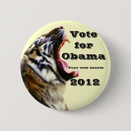 Stemming voor Obama 2012_ Ronde Button 5,7 Cm (Voorkant)