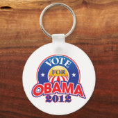 Stemming voor Obama 2012 Sleutelhanger (Voorkant)