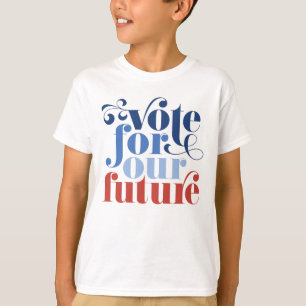 Stemming voor onze toekomstige verkiezingen: rood- t-shirt