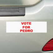 Stemming voor Pedro Bumpersticker (Op auto)