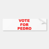 Stemming voor Pedro Bumpersticker (Voorkant)