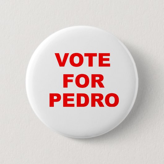 Stemming voor Pedro Ronde Button 5,7 Cm (Voorkant)