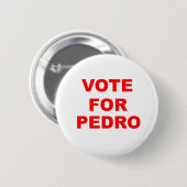 Stemming voor Pedro Ronde Button 5,7 Cm (Voorkant /achterkant)