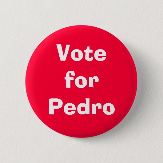 Stemming voor Pedro Ronde Button 5,7 Cm (Voorkant)
