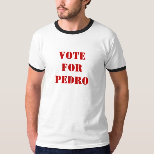 Stemming voor Pedro T-shirt (Voorkant)