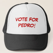 STEMMING VOOR PEDRO! TRUCKER PET (Voorkant)