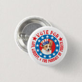 Stemming voor Pembroke Welsh Corgi Ronde Button 3,2 Cm (Voorkant /achterkant)