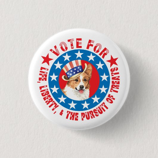 Stemming voor Pembroke Welsh Corgi Ronde Button 3,2 Cm (Voorkant)