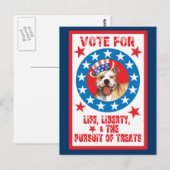 Stemming voor Pit Bull Briefkaart (Voorkant / Achterkant)