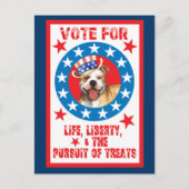 Stemming voor Pit Bull Briefkaart (Voorkant)