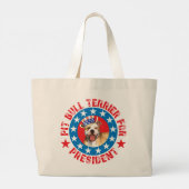 Stemming voor Pit Bull Grote Tote Bag (Achterkant)