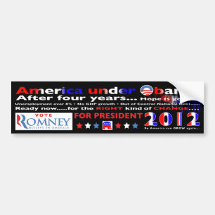 Stemming voor President Mitt Romney in 2012 Bumpersticker