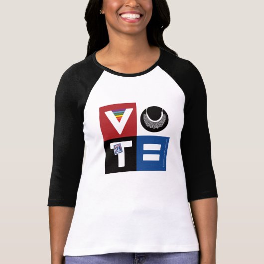 STEMMING VOOR RBG en Gelijkheid voor iedereen! T-shirt (Voorkant)