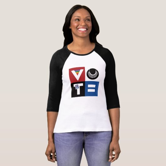 STEMMING VOOR RBG en Gelijkheid voor iedereen! T-shirt (Voorkant volledig)