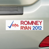 Stemming voor Romney Ryan 2012 Bumpersticker (Op auto)