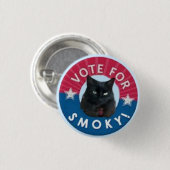 STEMMING VOOR ROOKY!  Black Cats RULE! Ronde Button 3,2 Cm (Voorkant /achterkant)