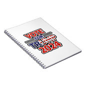 Stemming voor Trump 2024 Notitieboek (Rechterzijde)