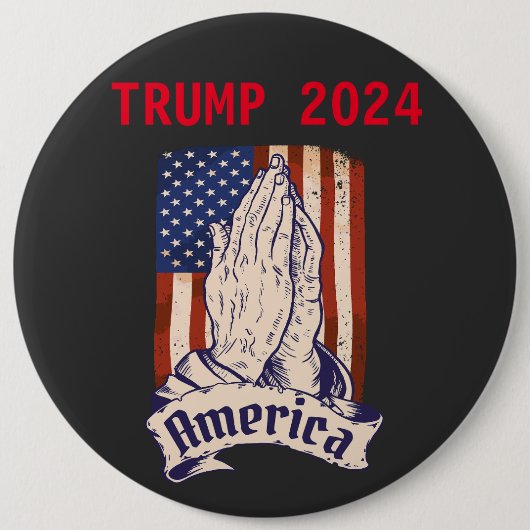 stemming voor Trump 2024 Ronde Button 6,0 Cm (Voorkant)