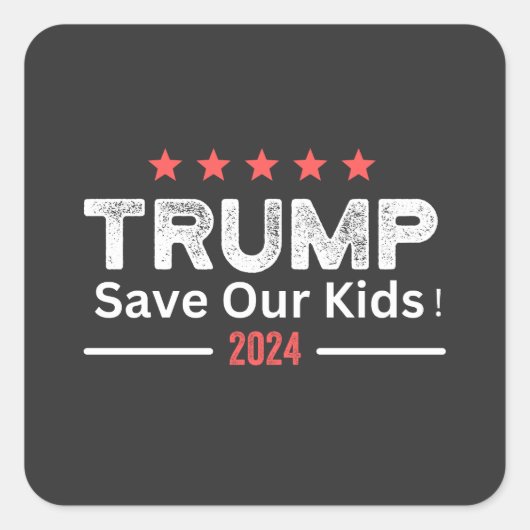 Stemming voor Trump 2024 Vierkante Sticker (Voorkant)