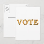 STEMMING VOOR uw kandidaat Briefkaart (Voorkant / Achterkant)