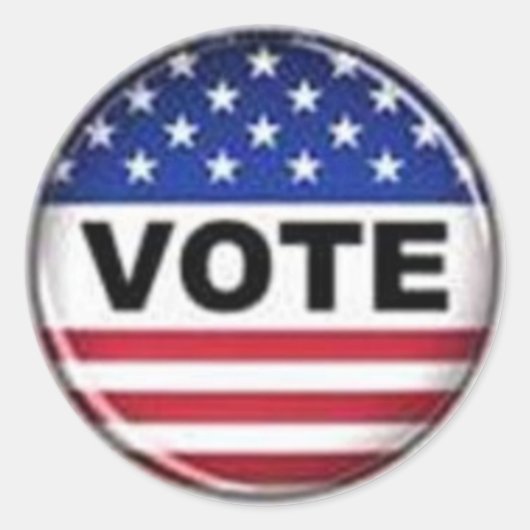 STEMMING VOOR UW KANDIDAAT.... RONDE STICKER (Voorkant)