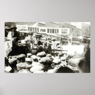 Stemming voor vrouwen, augustus 1908 poster