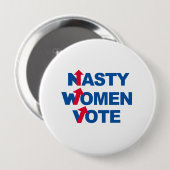 Stemming voor vrouwen in het asty — presidentsverk ronde button 4,0 cm (Voorkant /achterkant)
