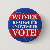 Stemming voor vrouwen in november - Button (Voorkant)
