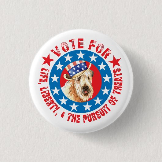 Stemming voor Wheaten Terrier Ronde Button 3,2 Cm (Voorkant)