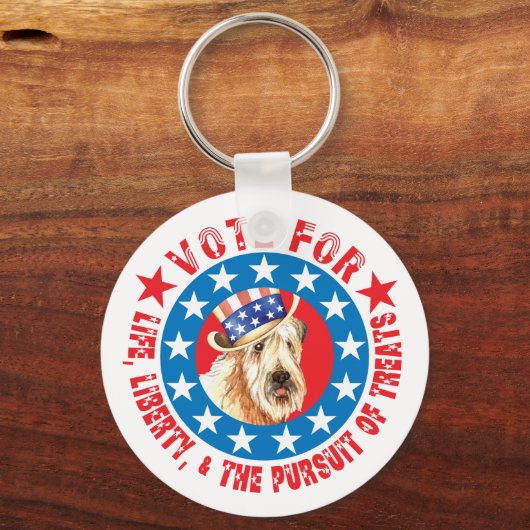 Stemming voor Wheaten Terrier Sleutelhanger (Voorkant)