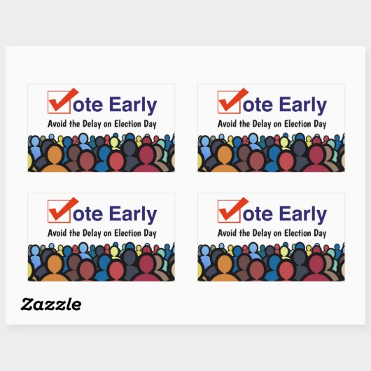 Stemming voortijdig rechthoekige sticker (Vel)