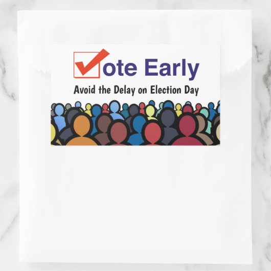 Stemming voortijdig rechthoekige sticker (Tas)