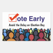 Stemming voortijdig rechthoekige sticker (Voorkant)