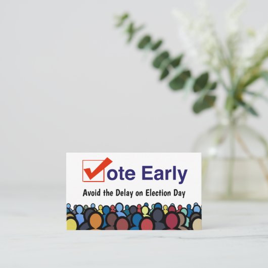 Stemming voortijdig visitekaartje (Staand voorkant)