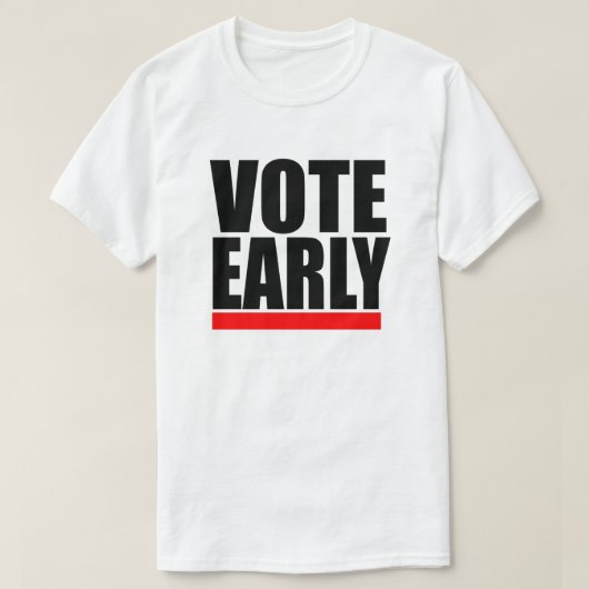 STEMMING VROEGTIJDIG! T-SHIRT (Design voorkant)