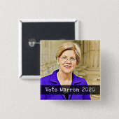 Stemming WARREN 2020 Button presidentsverkiezingen (Voorkant /achterkant)