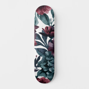 Stemming Waterverf Botanische Bloemen Bloemig Persoonlijk Skateboard