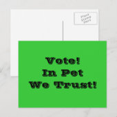 Stemming: we vertrouwen erop briefkaart (Voorkant / Achterkant)